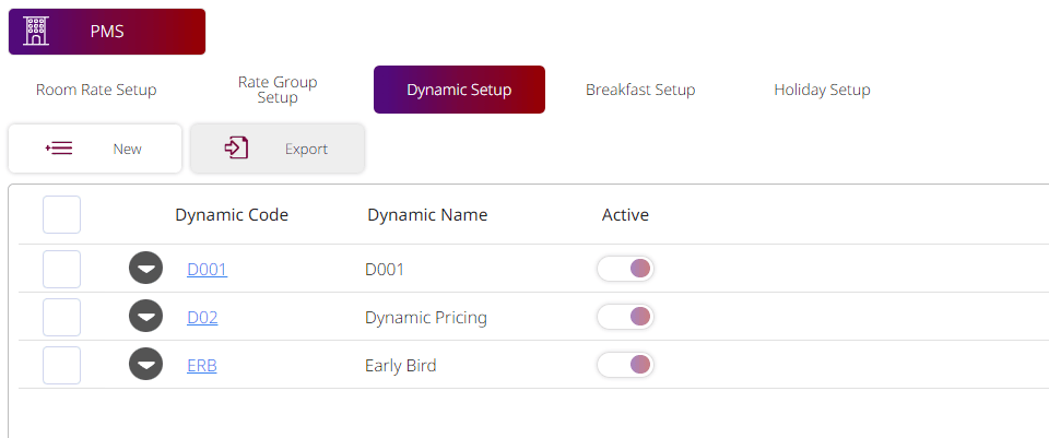 dynamic setup